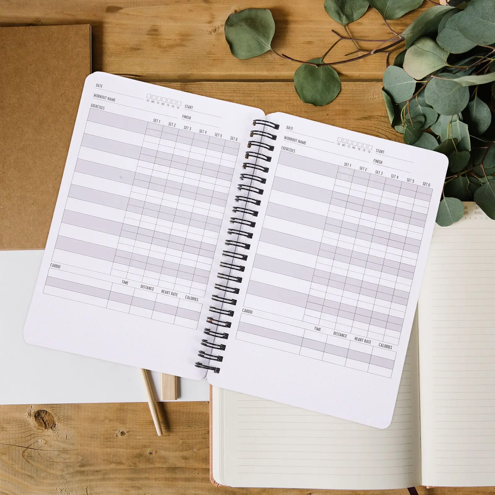 Workout Notebook Fitness Journal for Women Men Exercise Planner Gym Log Books Paper Diary Tracking Health Goal Routine