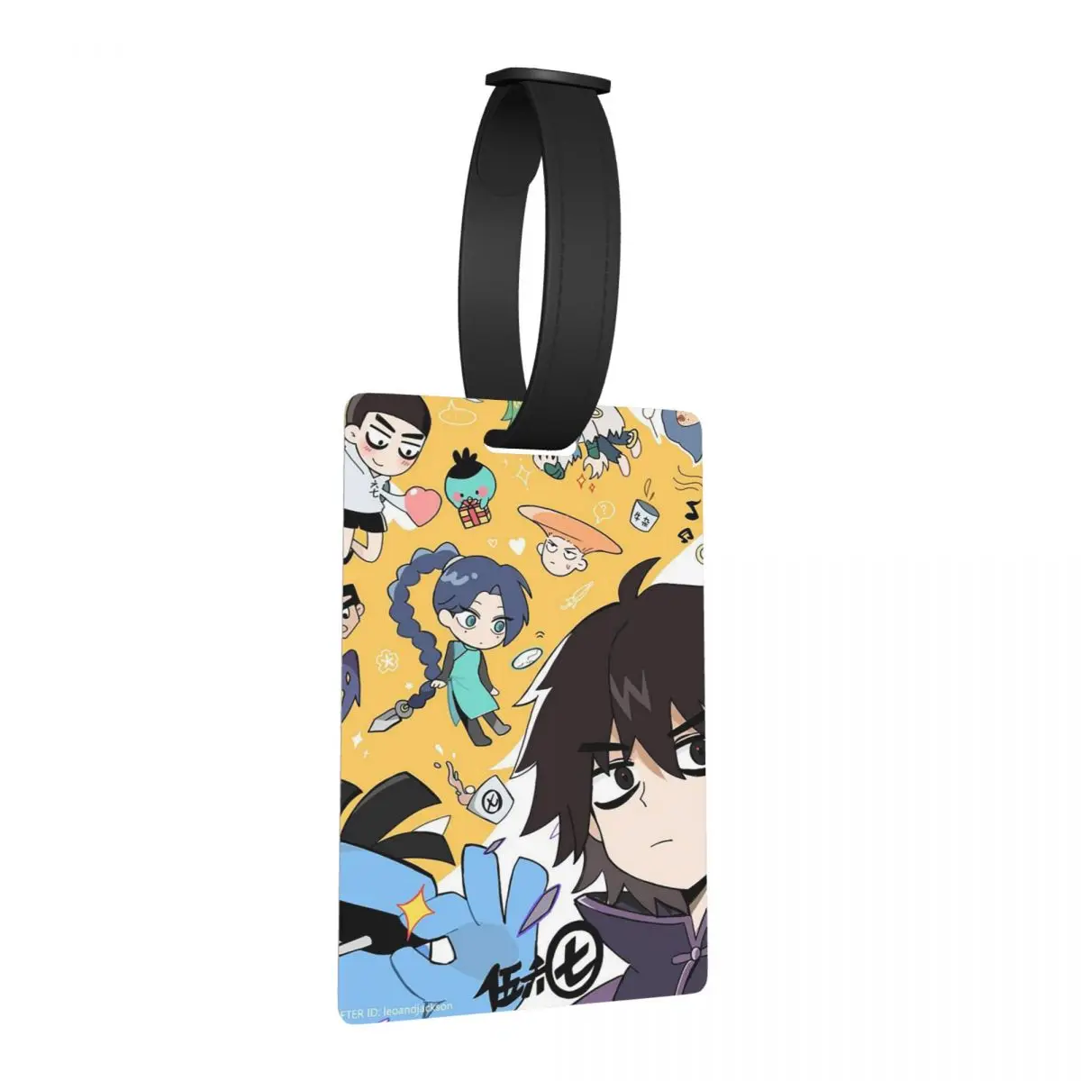 Etiquetas de equipaje de dibujos animados de Scissor Seven Action Manga, accesorios para maletas, etiqueta de embarque para equipaje de viaje, soporte para etiquetas de identificación, nombre, dirección