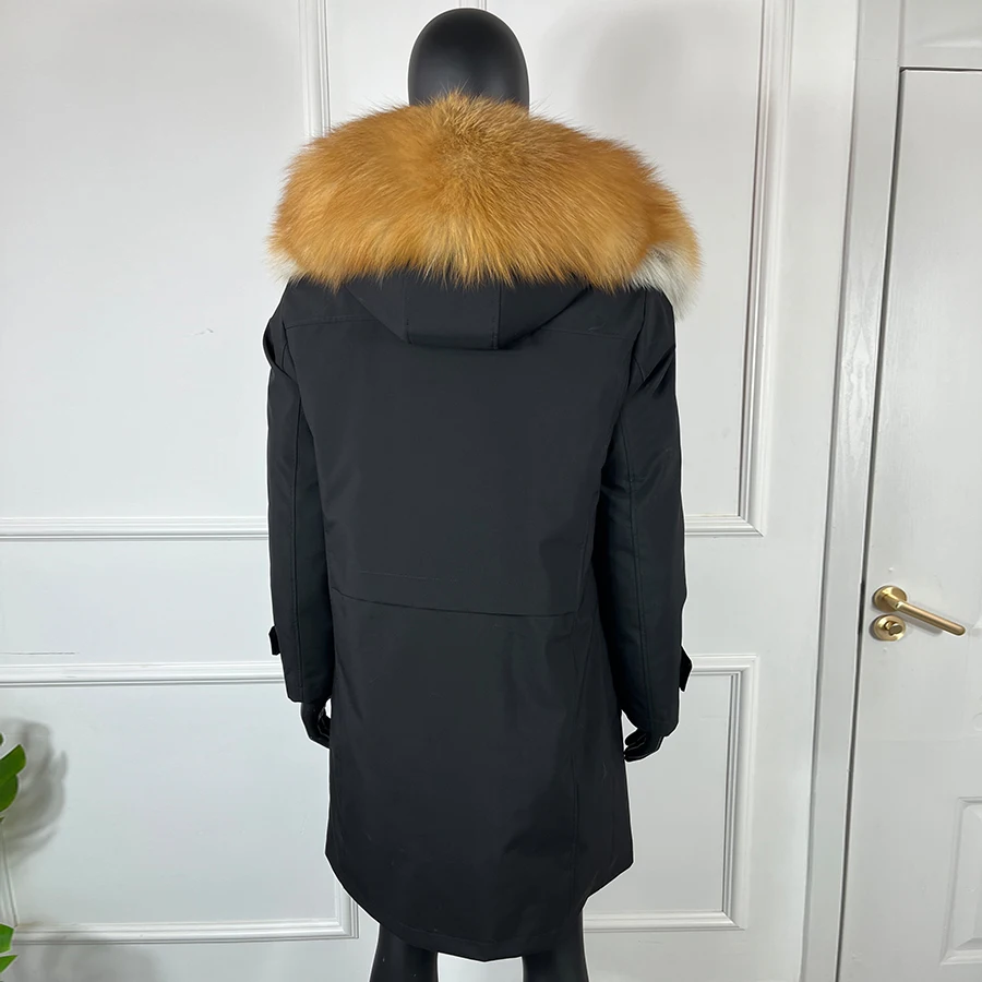 Real Fur Jacket Men Winter Parka