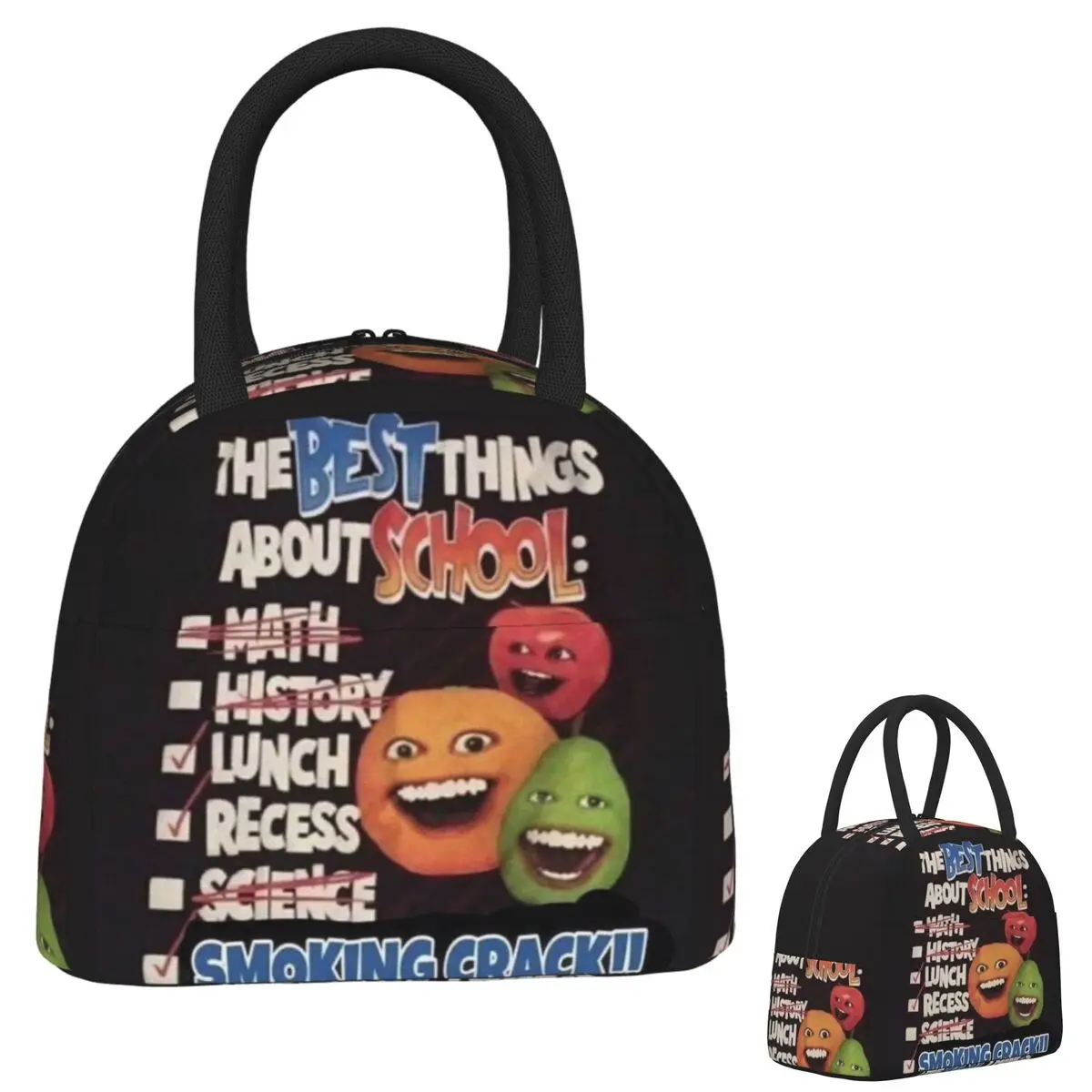 

Annoying Orange Best Things About School Lunch Bags Insulated Bento Box Portable Lunch Tote Leakproof Picnic Bags Thermal Bag