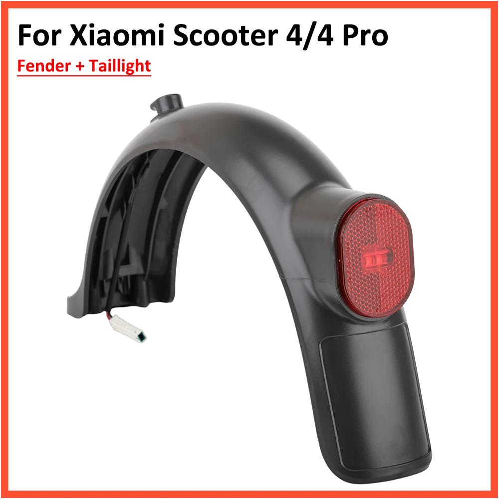 Rear Mudguard Fender Brake Taillight for Xiaomi Electric Scooter 4 Pro With Hook Lock Back Wing Taillight KickScooter