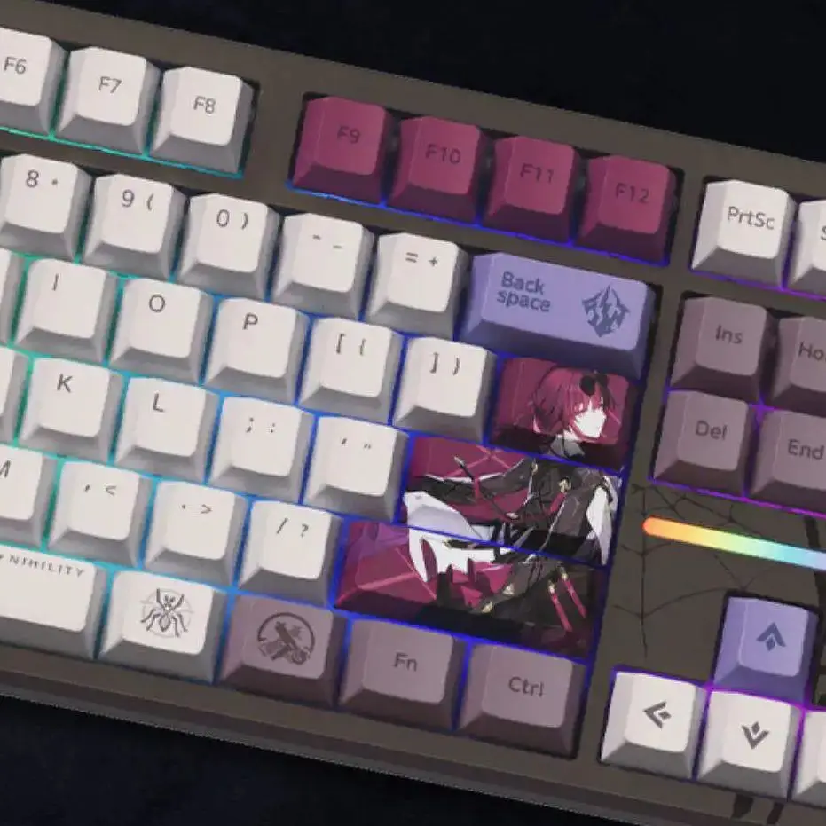 

Game Honkai Star Rail KafkaTheme RGB Backlit Mechanical Keyboard 108 Keys Autumn Brown Switch Wireless Bluetooth Gaming Keyboard
