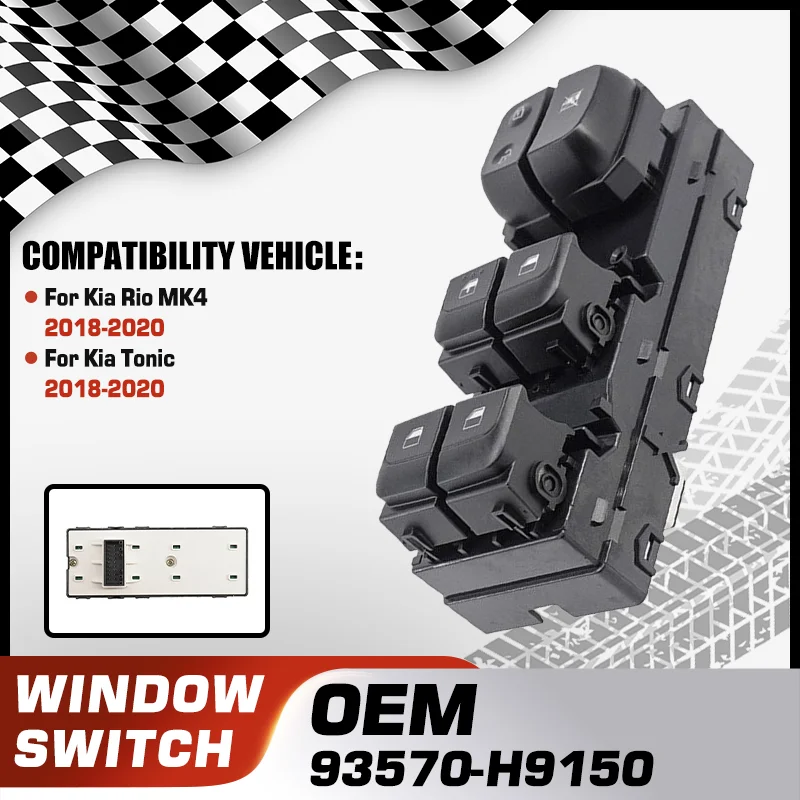 

93570-H9150 Car Electric Power Window Lifter Master Control Switch Button For Kia Rio MK4 Kia Tonic 2018 2019 2020 93570-H6150