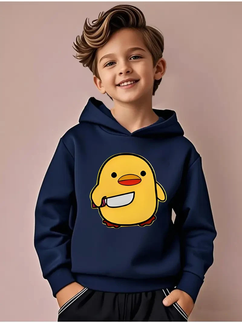 سويت شيرت بقلنسوة سميك ودافئ للأولاد من عمر 5 إلى 13 سنة. إنها الخيار المثالي للارتداء اليومي والأنشطة الخارجية.