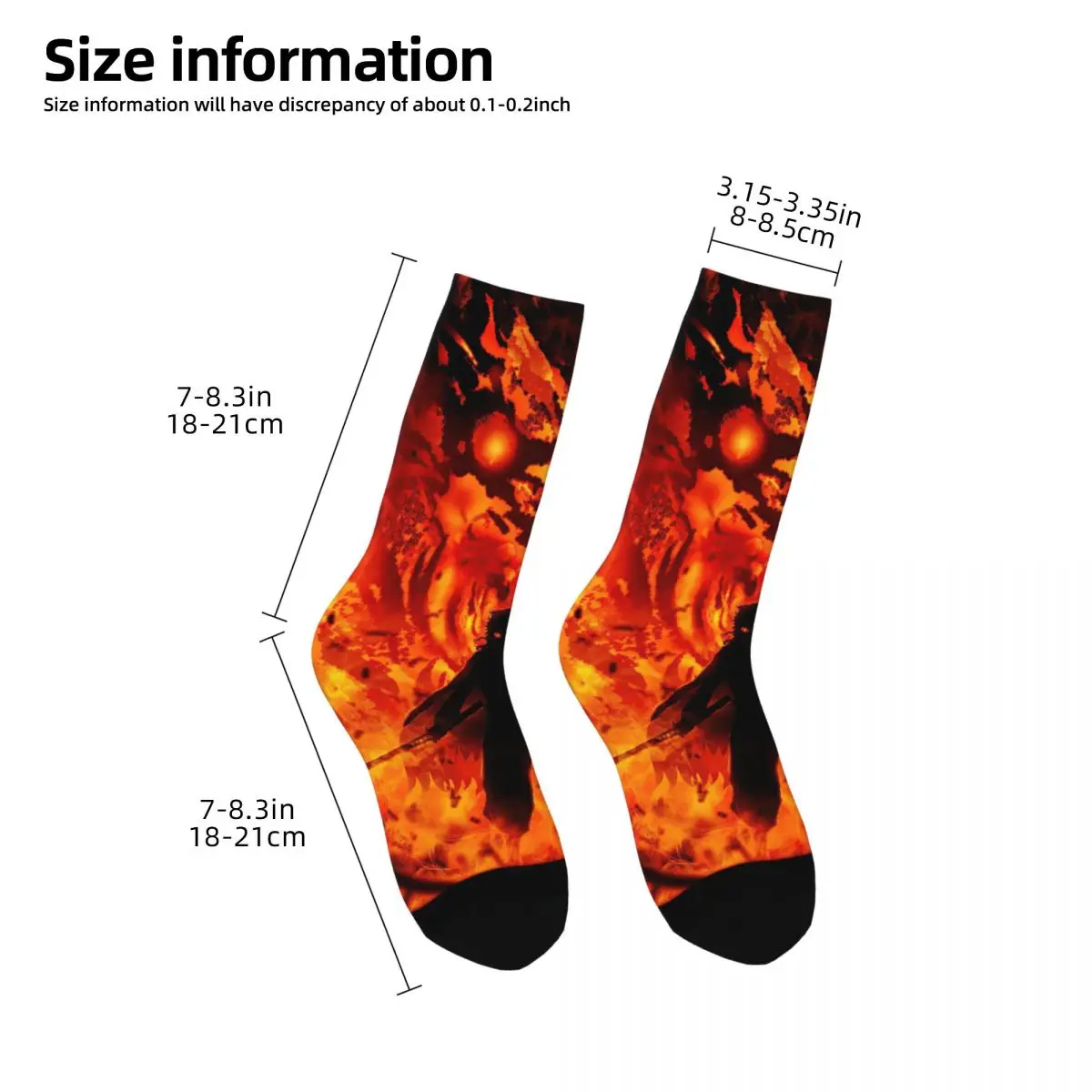 Unisex 3D Print Happy Socks, Kimetsu No Yaiba, Demon Slayer, Quente, Street Style, Louco