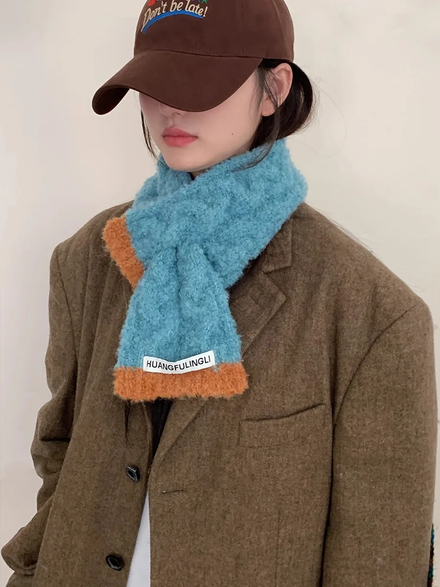 

Модный женский шарф взимку 2025 года, высококачественный теплый и утолщенный шарф в японском стиле для защиты шеи