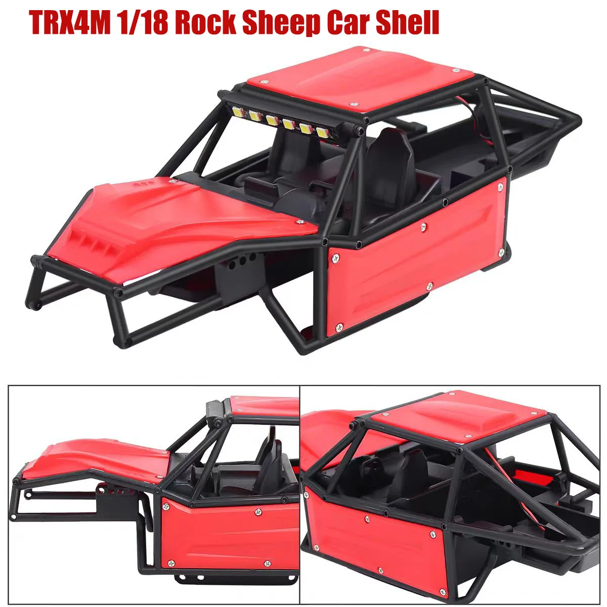 

TRX4M nylon 1/18 trx4m rock sheep car shell with roof light interior simulation model climbing car