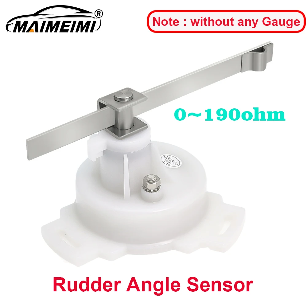 52 MM Roerhoekindicator met 8 kleuren achtergrondverlichting Waterdichte roerpositiemeter met sensor 0-190ohm voor bootjacht Marine