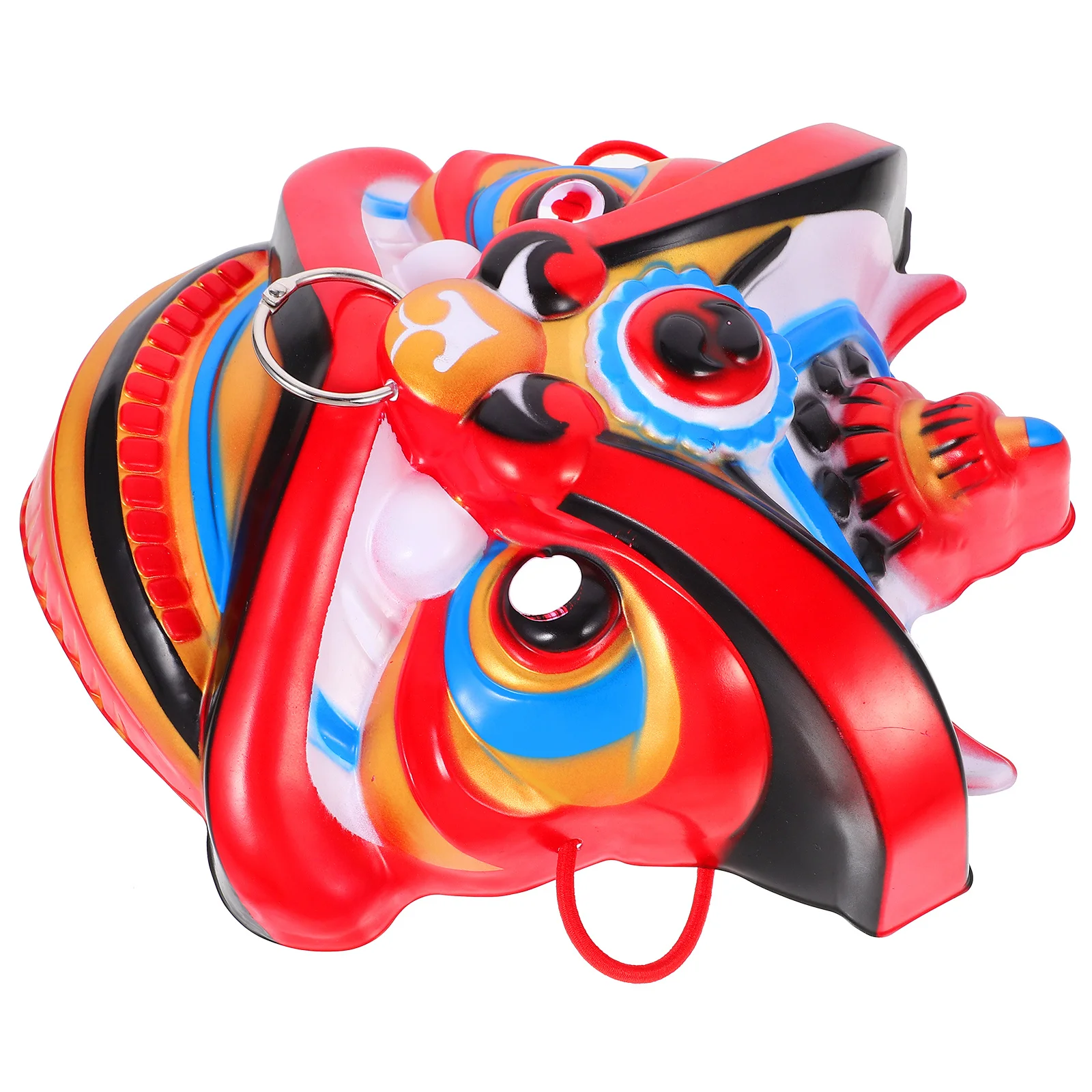 Maschera di drago dell'anno cinese Maschera di leone danzante di polpa anime fai-da-te per la festa in maschera di cosplay Fornitura di maschere di leone delicate multifunzione