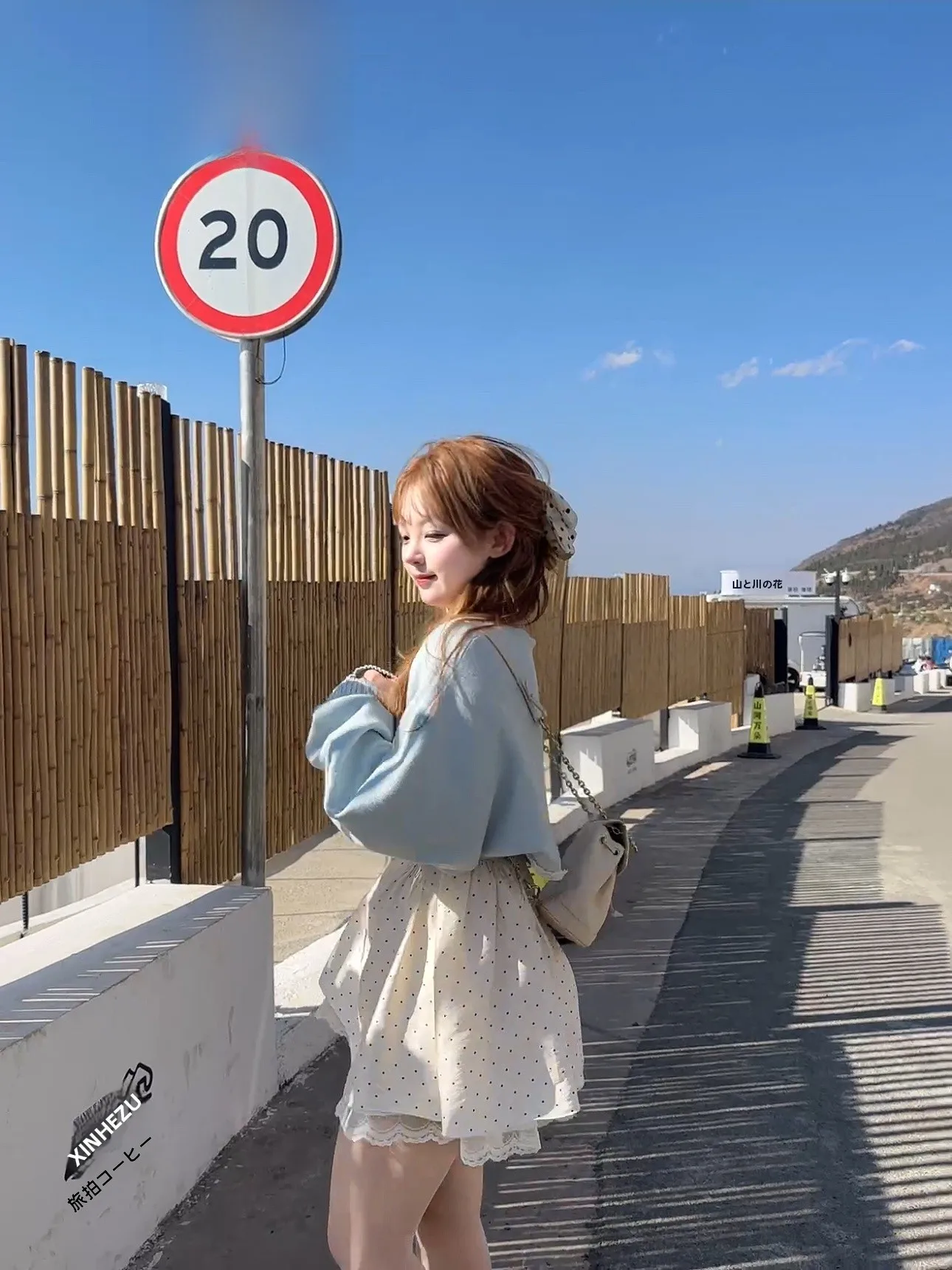 

Original Salted Bla Tea Blue Knitted Cardigan Sweet Fre ort Batwing Sve Women's Loose Fit Soft Knitwear Spring Summer