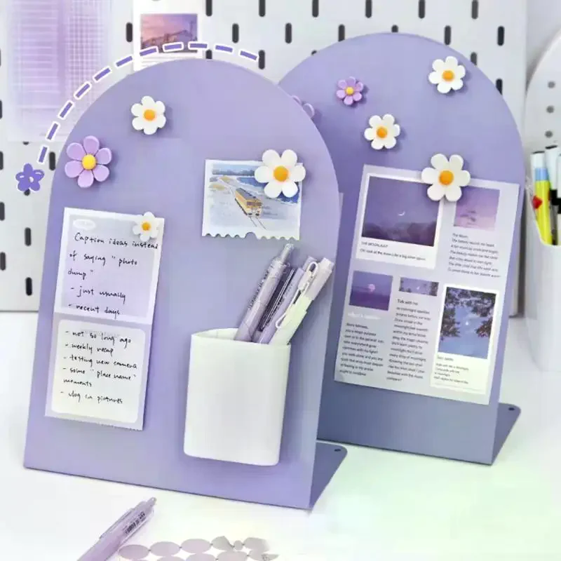 1Pcs Desktop Magnetic Message Board Note Board Vertical Badge Card Storage Display Board Magnetic Photo Frame