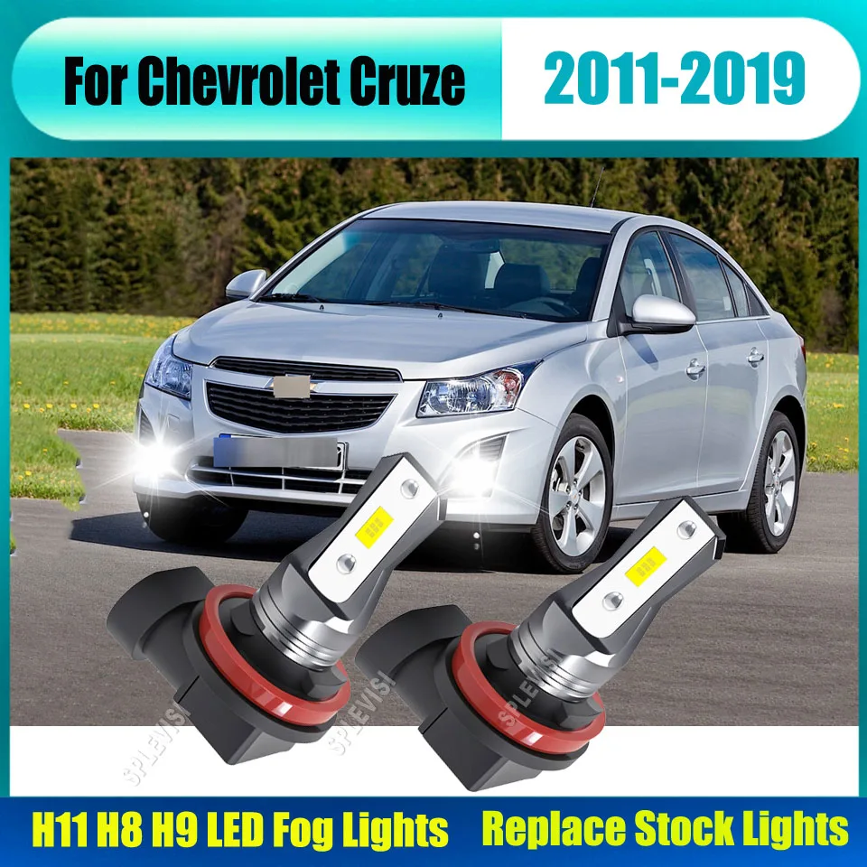

H11 H8 H9 Bright White LED Fog Lights 9-16v Replace Kit For Chevrolet Cruze 2011 2012 2013 2014 2015 2016 2017 2018 2019