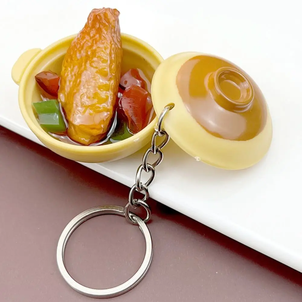 PVC Simulation Casserole Pendant Mini DIY Doll House 3D Simulation Casserole Grilled Sausage Braised Pig's Trotters