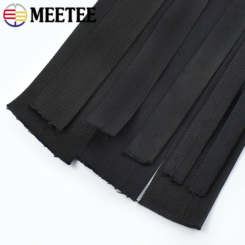 5/10Meters 20-100mm Black PP Webbing Tapes for Backpack Strap Pet Collar Belt Band DIY Bag Garment Ribbon Bias Binding Accessory