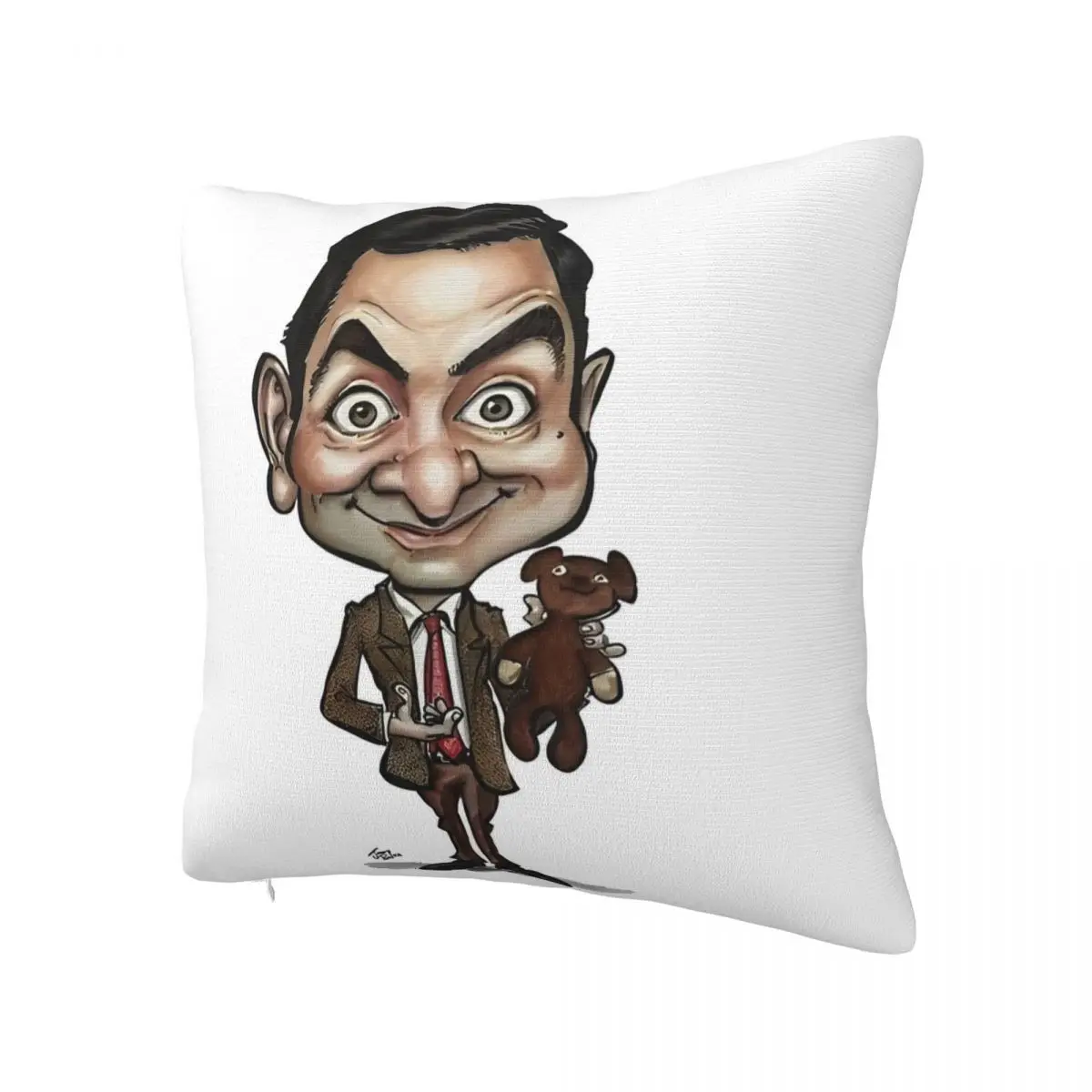 Pillow Case Mr. Bean Cartoon Polyester Pillow Cover Novelty Cushion Cover Graphic Pillowcases For Chair Sofa Home Decoration