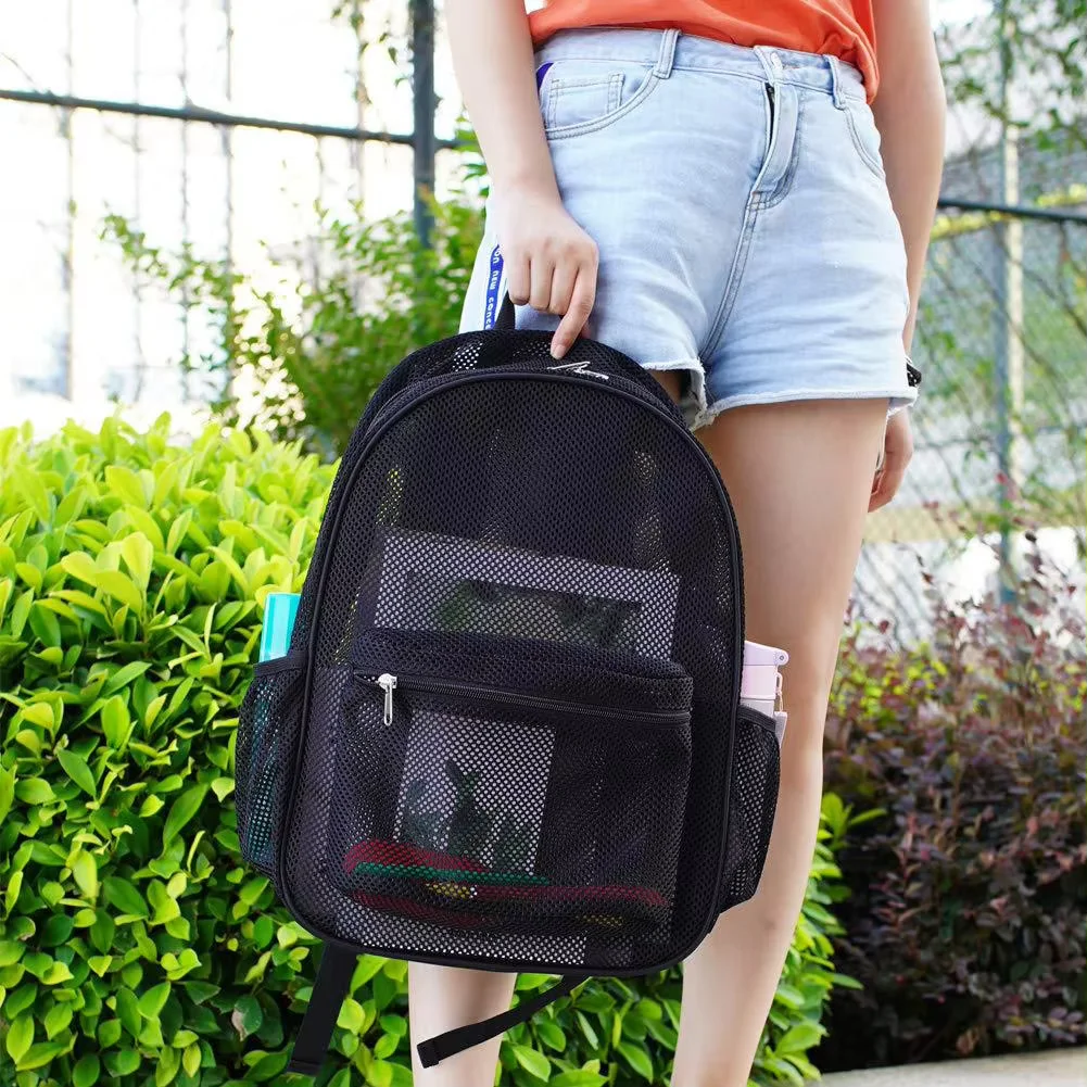 New Breathable Mesh Backpack Sports Fitness Swimming Beach Computer Bag Street Cool Style Outdoor Activity Shoulder Bag for Men image 2