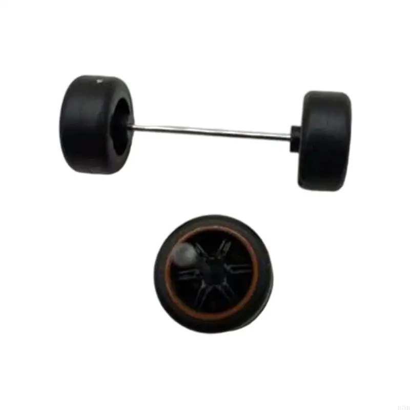 D7YD 1/64 Scale Model Truck Wheel Axles Set For DIY Remote Control Car Customization Black