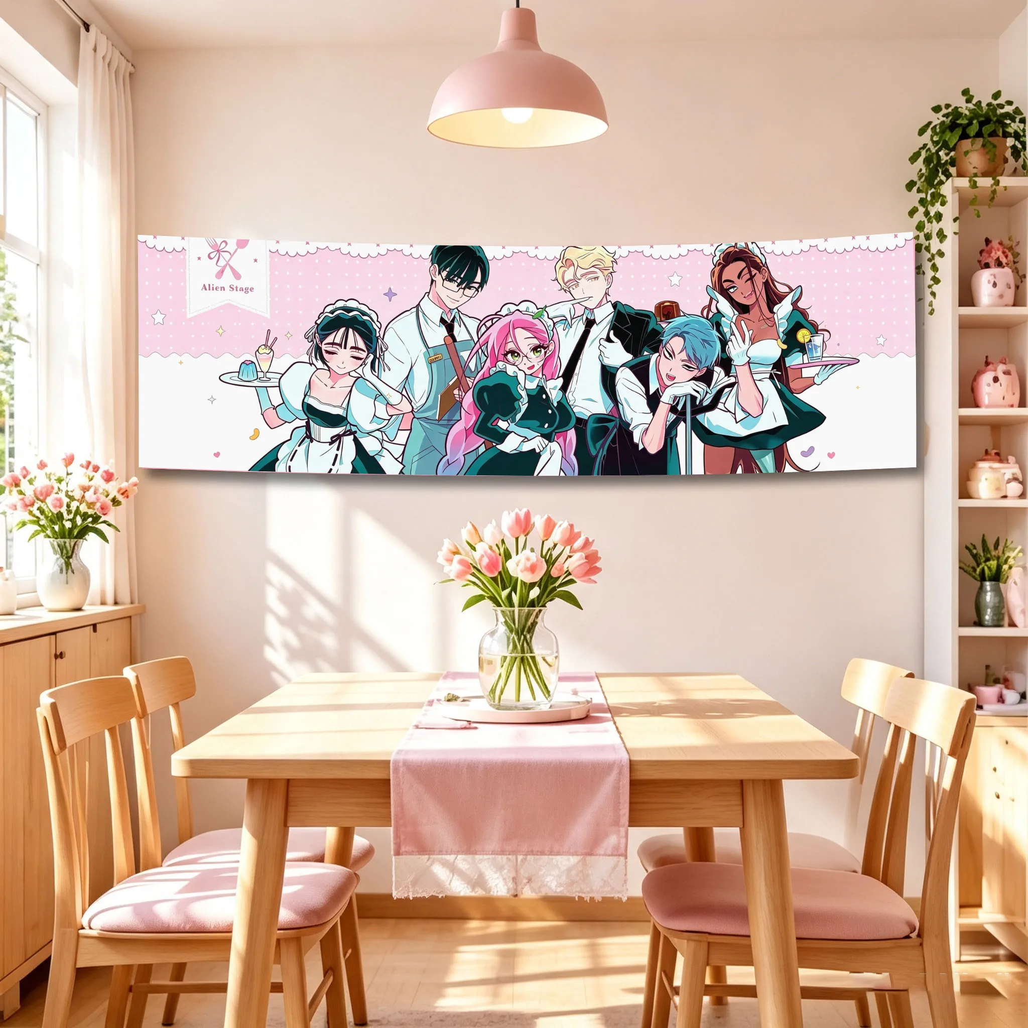 1 Stück A-Alien S-Stage Wandrolle Hängende Anime-Mädchen Tapisserie Wandbehang Schlafzimmer E-Sport-Raum Heimdekoration Geschenke – Detail 2