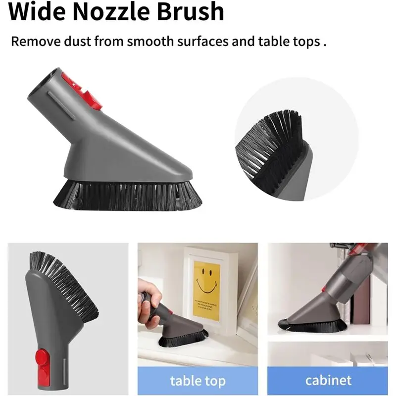 Eco-friendly Pet Flexible Hose Mattress Brush Crevice Brush Replacement For Dyson V7 V8 V10 V11 V15 Vacuum Cleaner Accessories