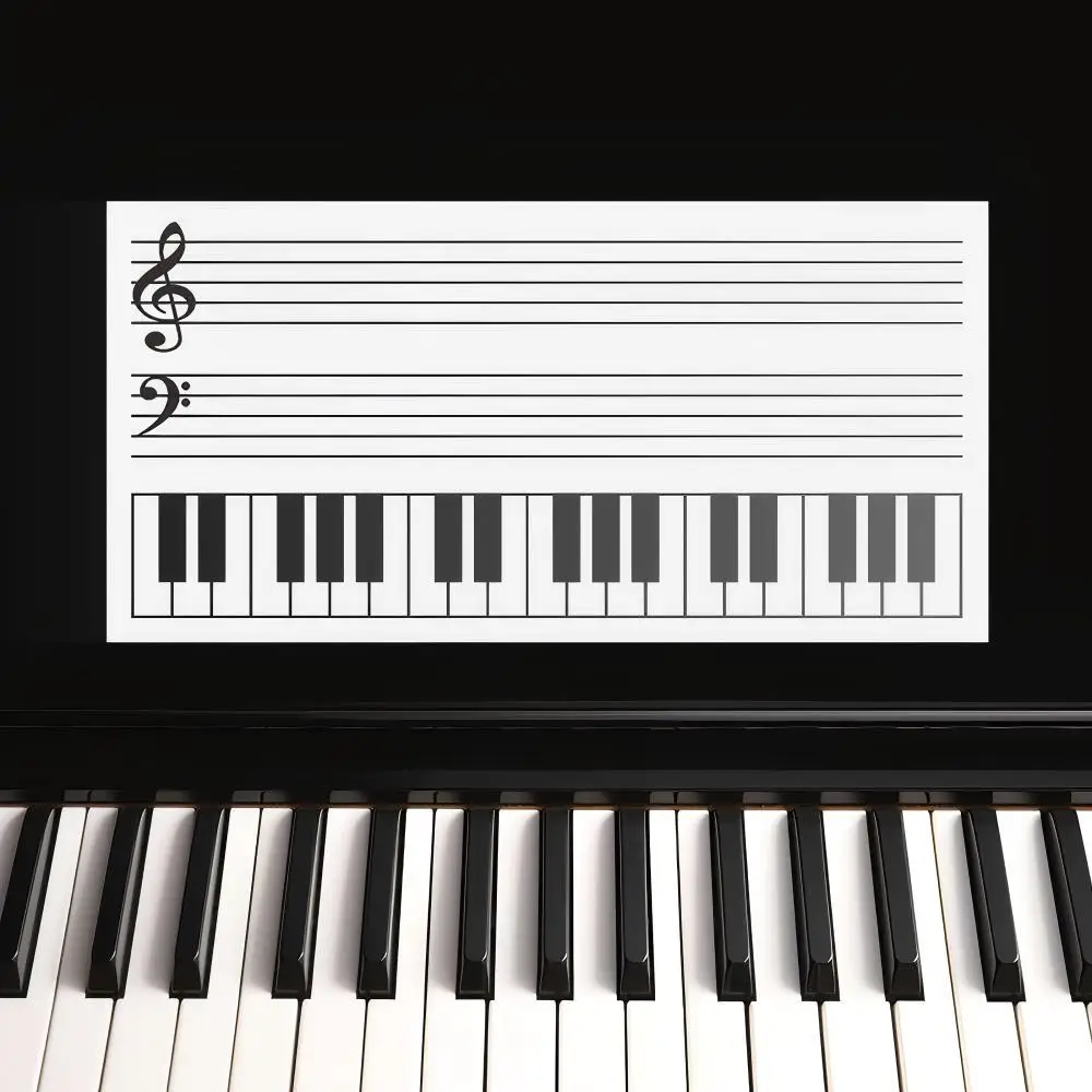 

Magnetic Music Staff Learning Sticker Set - 3 Sizes, Reusable Teaching Tool, Wall-Friendly & Moveable