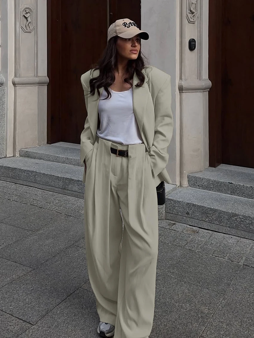 

Marthaqiqi Fashion Ladies Nightgown Suit Long Sleeve Sleepwear Turn-Down Collar Pajamas Pants Loose Female Nightwear 2 Piece Set