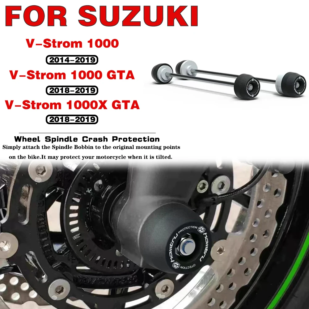 

For SUZUKI V-Strom 1000 2014-2019 V-Strom 1000 GTA V-Strom 1000X GTA 2018-2019 Front Rear Wheel Spindle Crash Protection