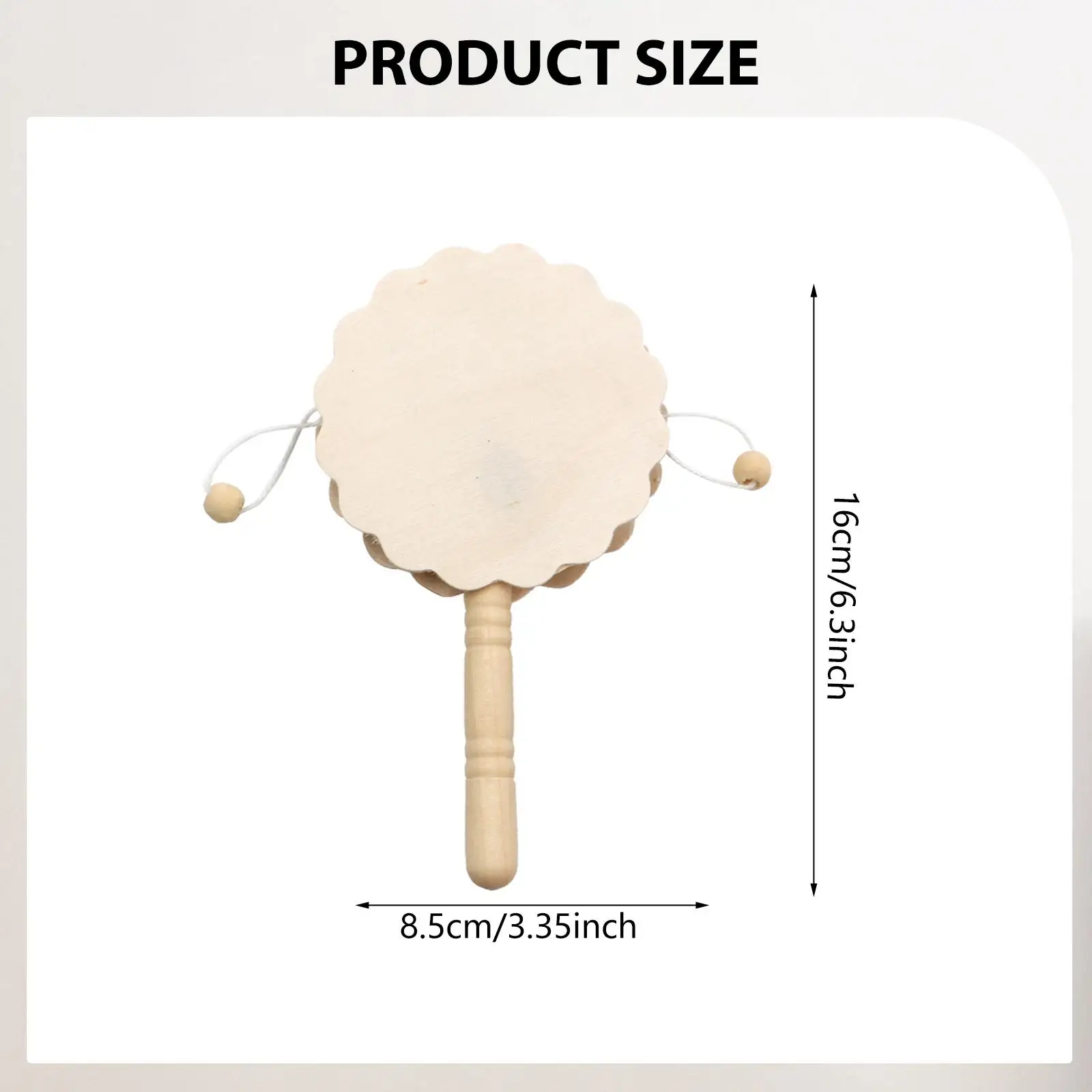 

7x DIY Мини-барабан-погремушка, игрушка для тряски, ручная игрушка-погремушка, креативный ручной колокольчик, заготовка