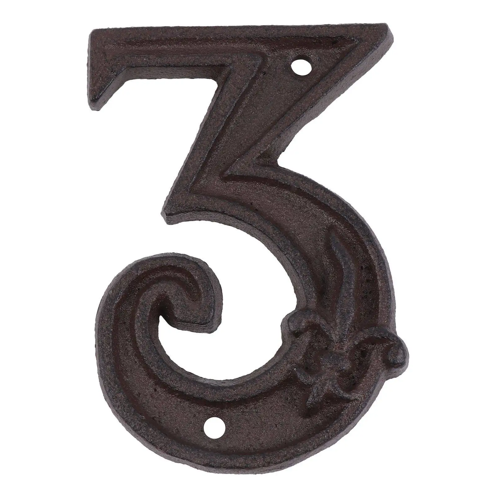 Cast Iron Retro Decorative Address Number Easy Install Indoor Outdoor Mailbox Signs