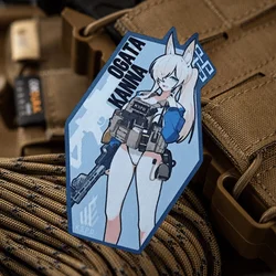 Blue Archive Kona Tactical Patch Gun Girls Print Hook&Loop Patches Military Morale Chevron Badge Armband Backpack Vest Stickers