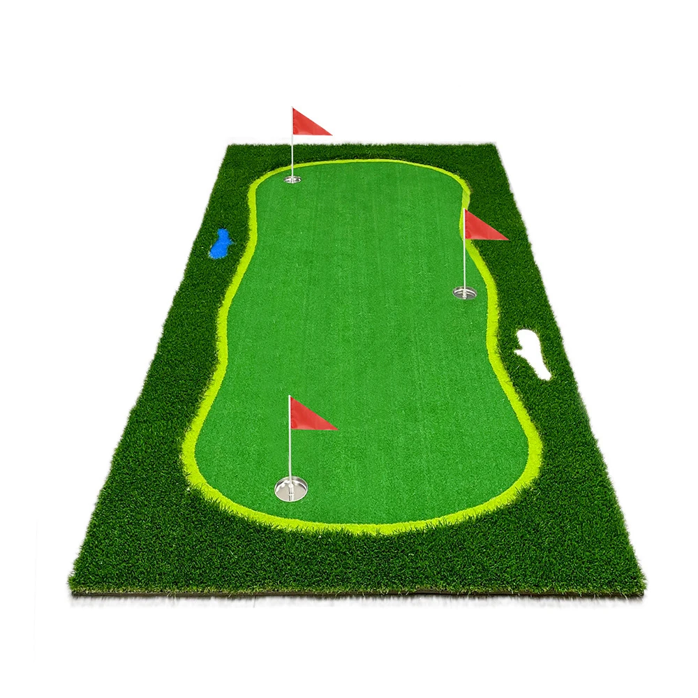 Mini Golf Course Indoor Practice Portable 1 * 3m Golf Putter Green Mat