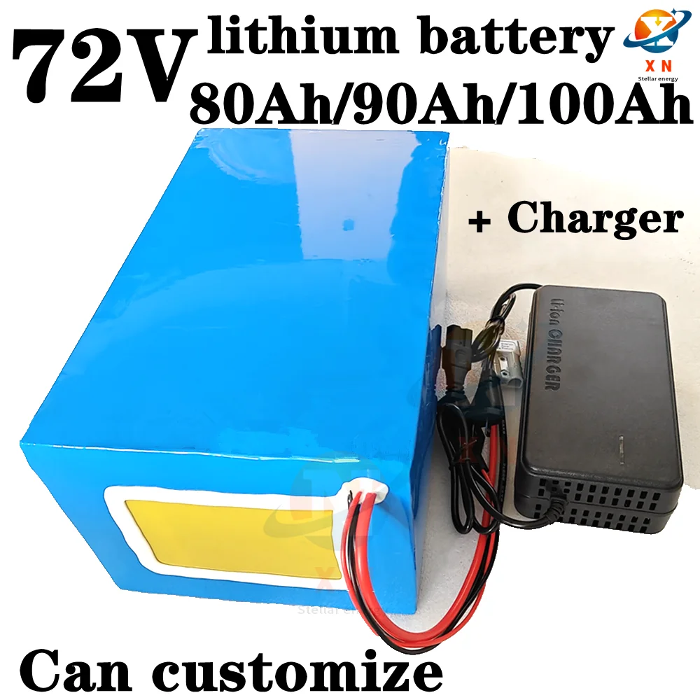 

Batterie 72V 80Ah 100Ah lithium battery 120A intelligent BMS electric vehicle 5kW 7000W 9000W ebike battery Bluetooth applicatio