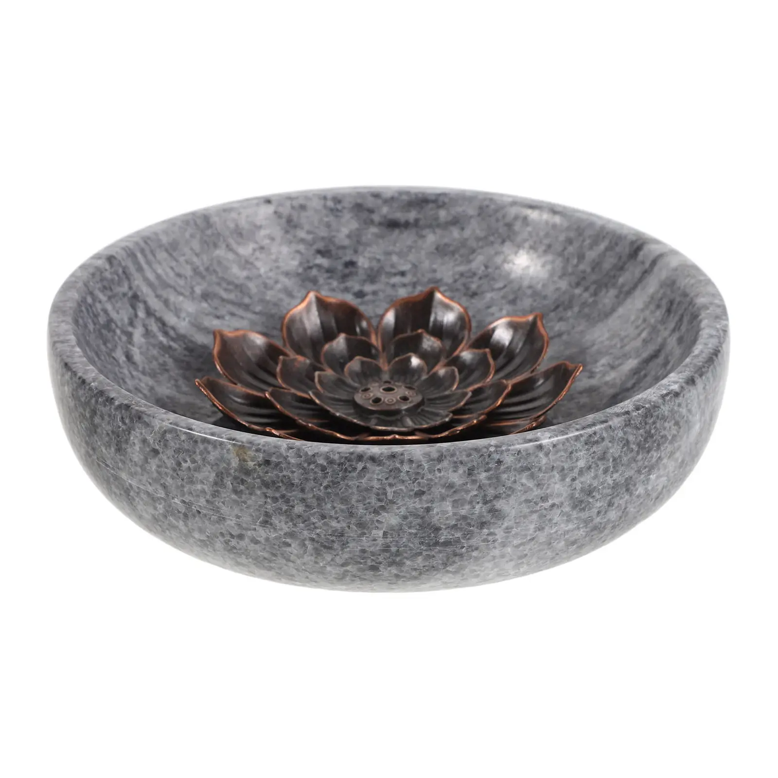 Natural Marble Handmade Incense Burner Tray Black Inverted Frame Holder Meditation Yoga Aromatherapy Room Decor Sage