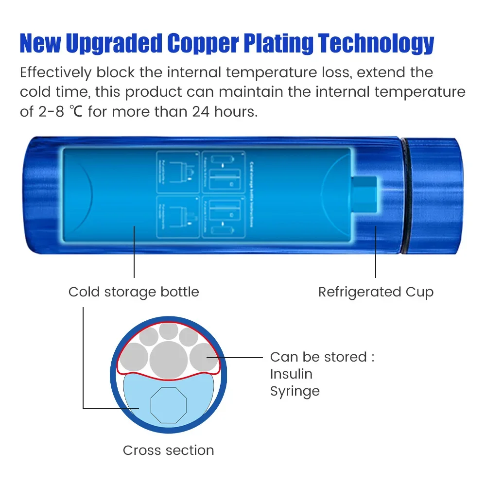 Mini Insulin Refrigerator Box for Car Travel Outdoors Household Insulin Cooler Refrigerated Cup Medicine Cooling Case
