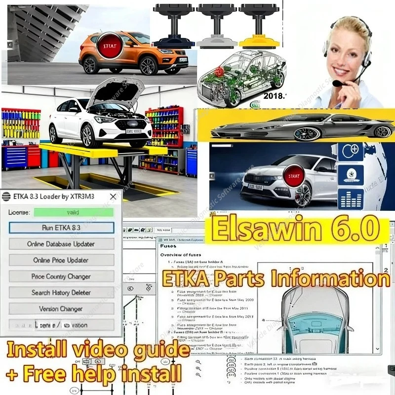 2026 Hot elsawin 6.0 with etka 8.3 software Newest Repair Software Group Vehicles Electronic Parts Catalogue for A-udi for V-W A