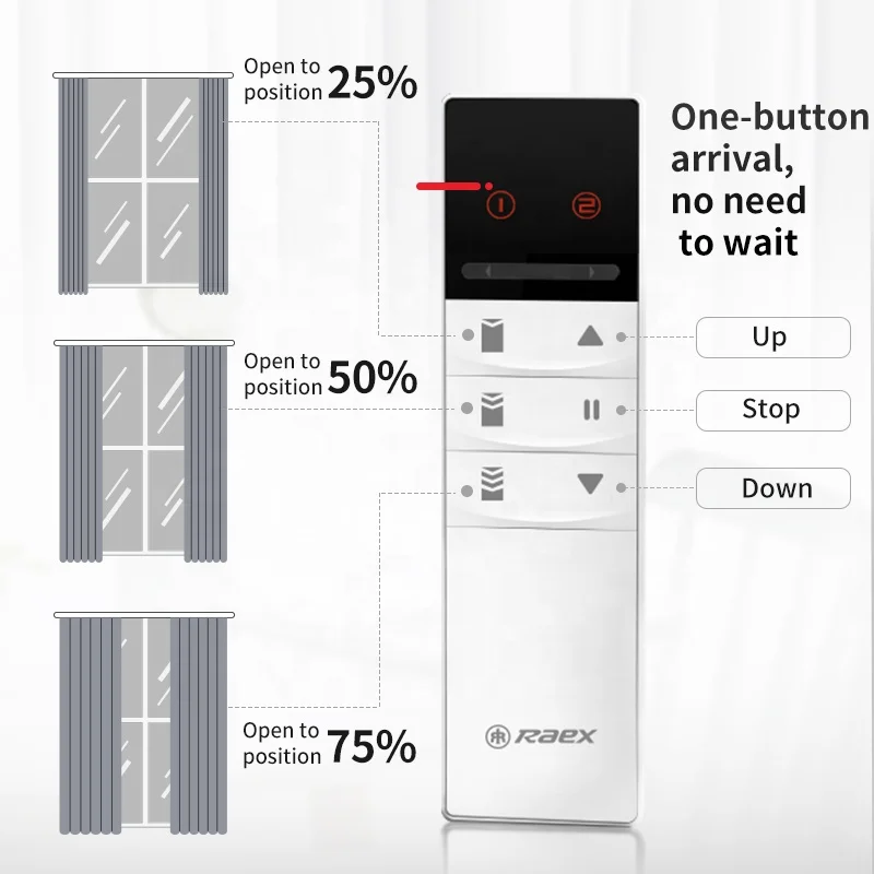 Electric Curtain Opener Motorise Curtains Track Z Wave Curtain Motor Para Cortina, Vertical Blind Motor and Control