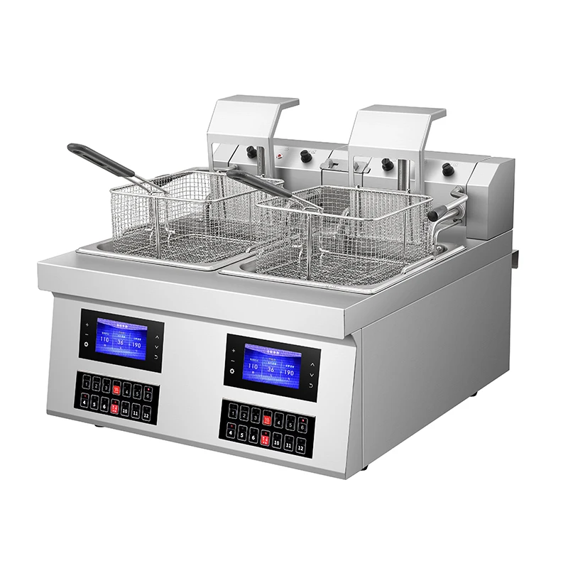 

8L+8L Auto-Lifting Commercial Electric Deep Fryer For Restaurant Hotel & Food Shop New Condition For French Fries Use