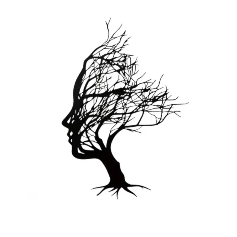 Popular Metal Iron Art Silhouette Wall Decoration Cut-Out Ornament Tree of Life for Home Decor