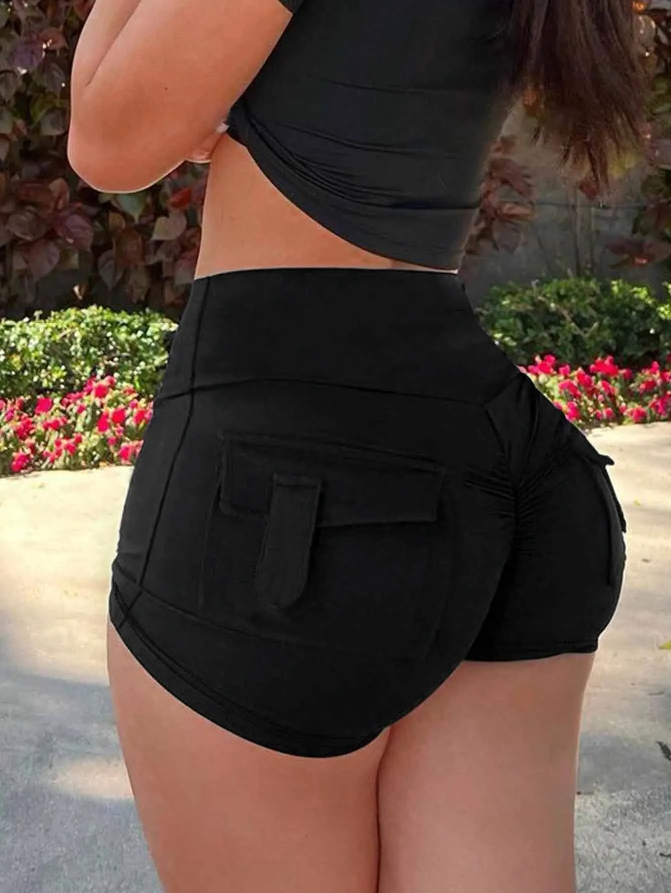 Solid color women's casual shorts Sexy hip shorts Y2K style spring and summer tight shorts