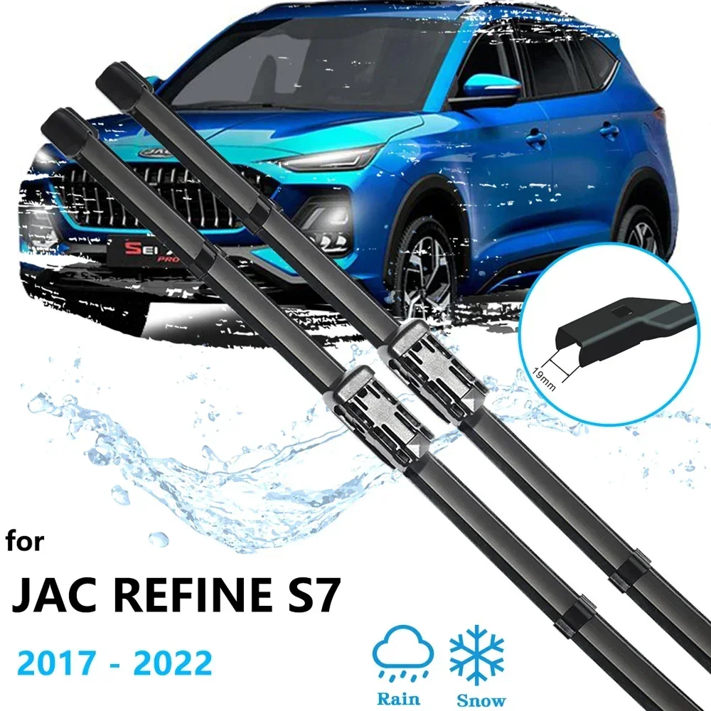 For JAC Refine S7 T80 Sei 7 2017 2018 2019 2020 2021 2022 Car Front Wiper Blades Rubber LHD  RHD Windshield Windscreen Window