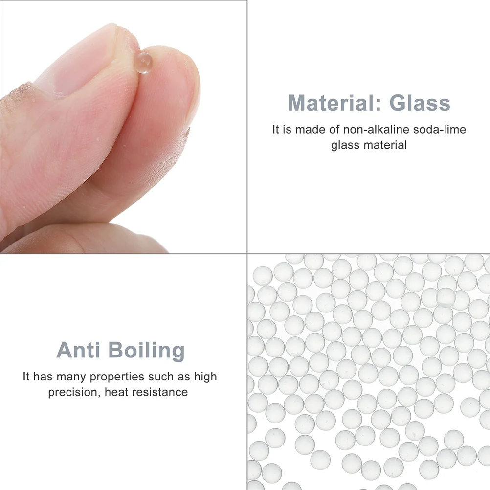 

1Pack Experimental Glass Bead Anti Boiling High Precision Glass Bead for Laboratory Chemical Plant Research Use