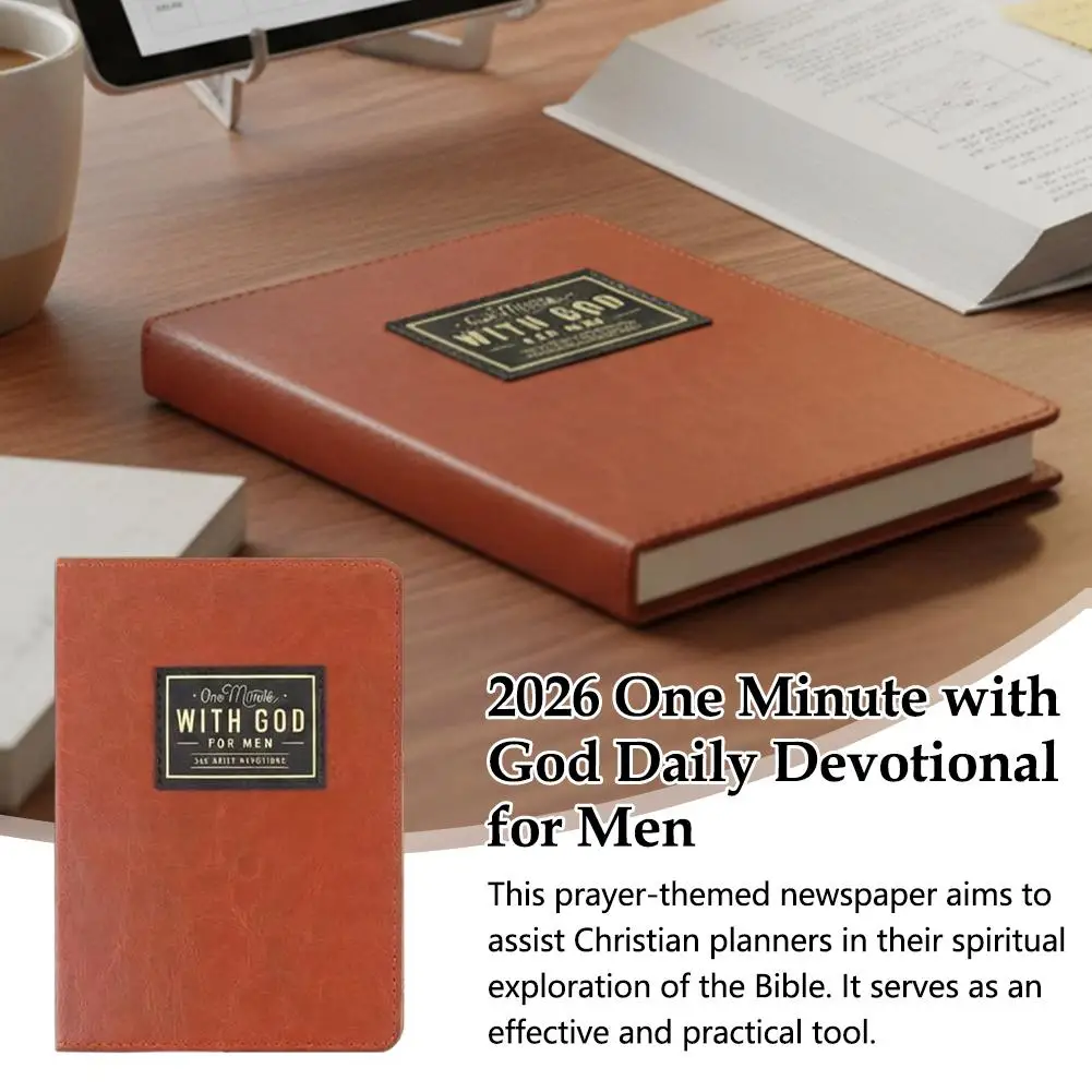 Journal de journalisation quotidienne pour hommes, couverture rigide marron, 365 jours, carnet de réflexion quotidienne, carnet portable pour le suivi des pensées