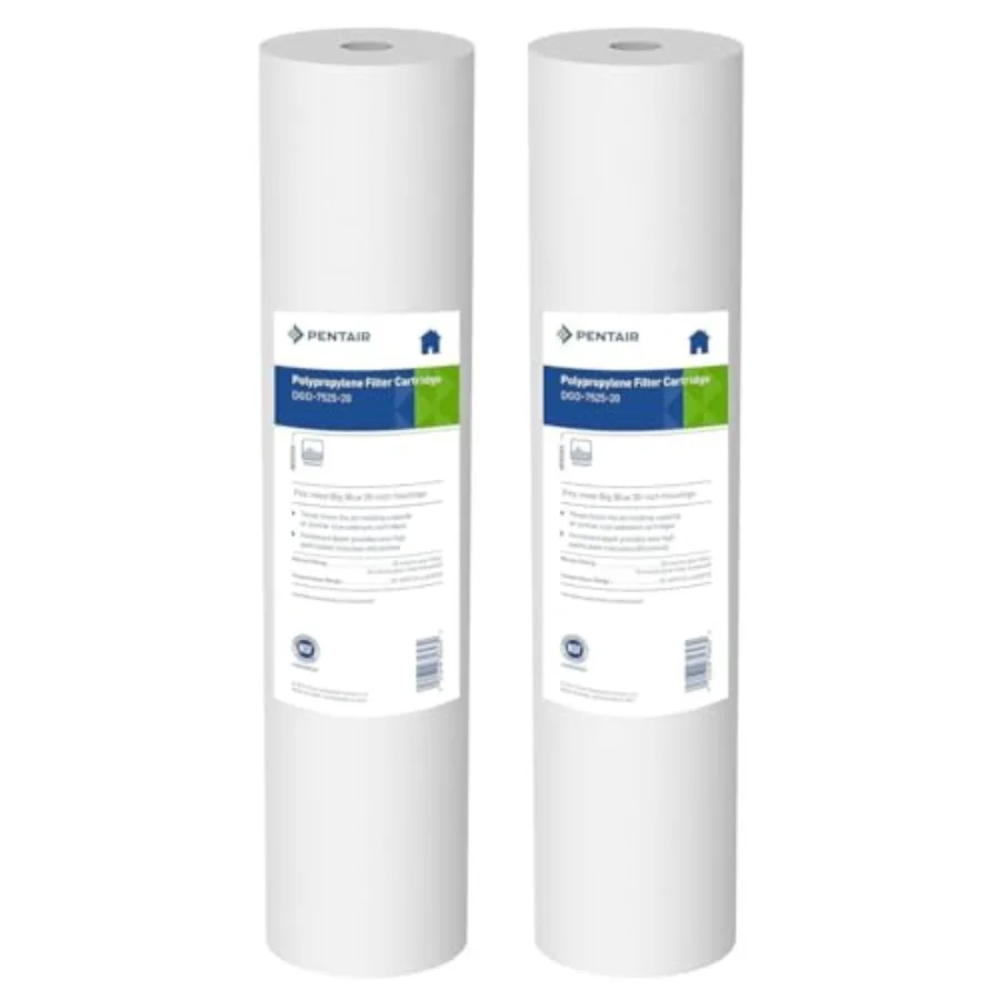 

Pentair DGD-7525-20 Big Blue Water Filter 20-Inch Whole House Sediment Filter Cartridge Replacement Dual-Gradient Density Spun