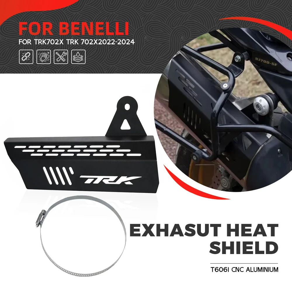 

For Benelli TRK702X 2022 2023 2024 Motorcycl Exhaust Pipe Heat Shield Cover Exhaust Muffler Protector Guard TRK702 X TRK 702 X