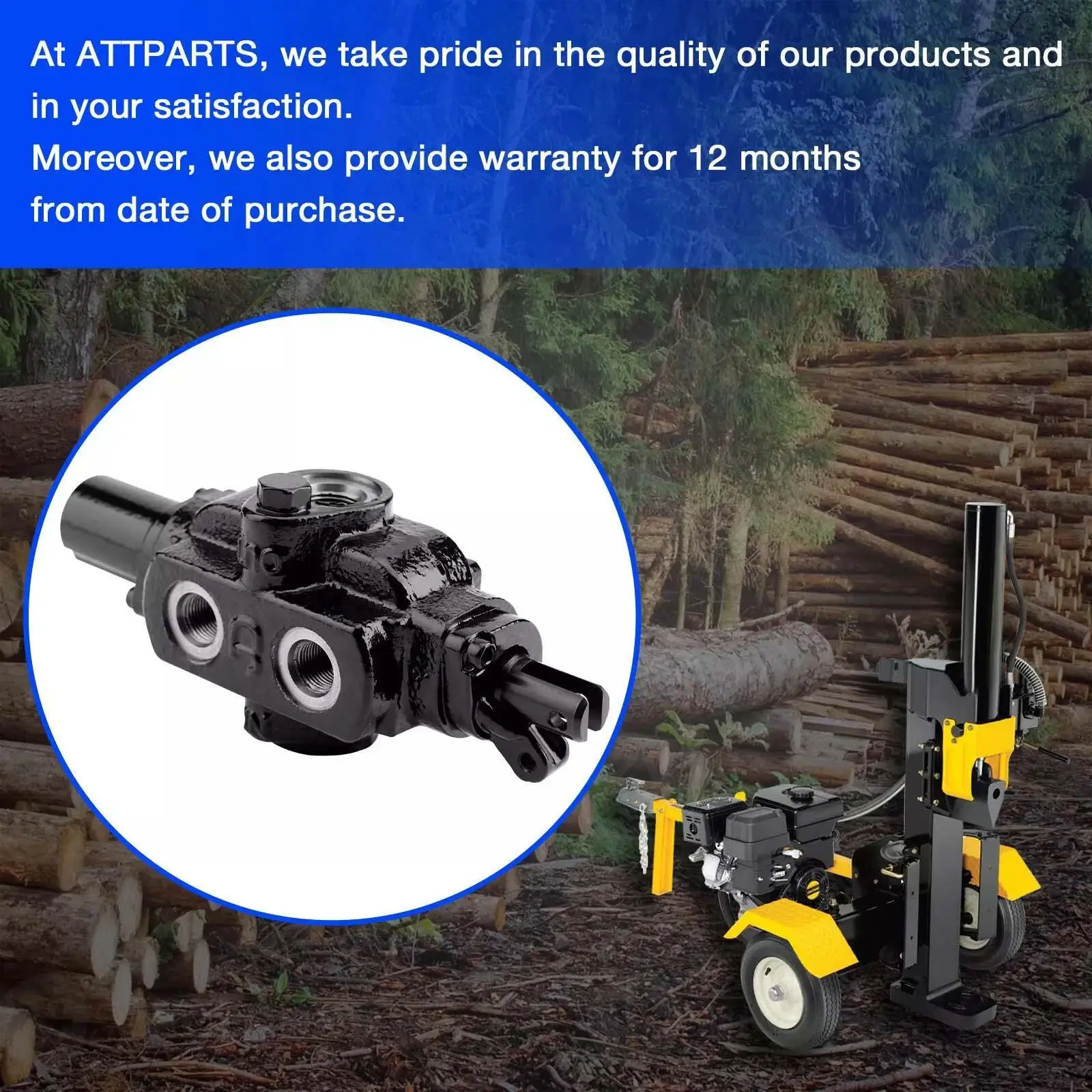 Log Splitter Control Valve 718-04706P High Reliability Sturdy Spare Part Replacement for GS-21T 831LS LS27 LS27T 638 31T
