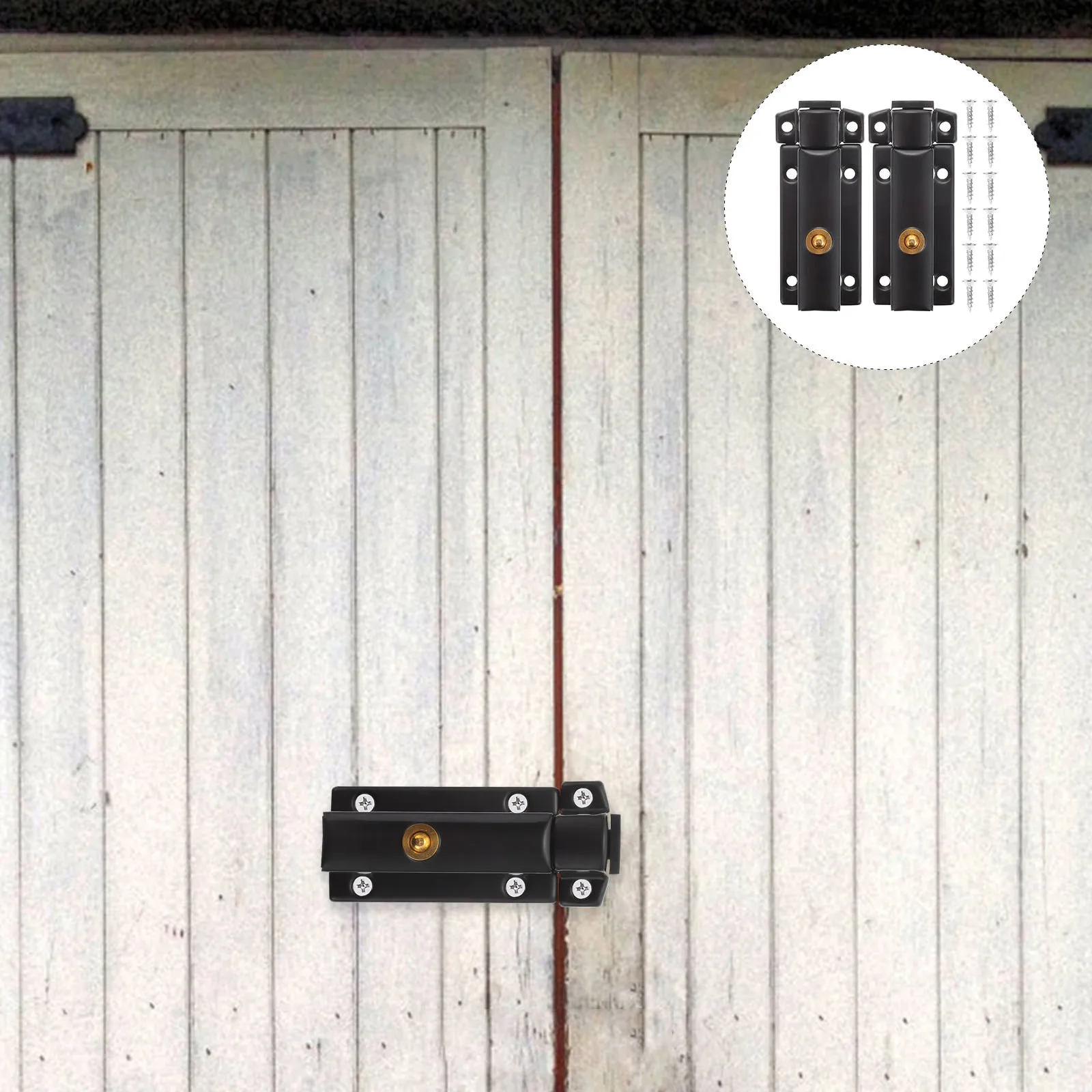 

2Pcs Spring Latch Lock Sliding Barrel Bolt for Door Gate Cabinet Heavy Duty Rustproof Spring Pin Latch Door Barrel Bolt