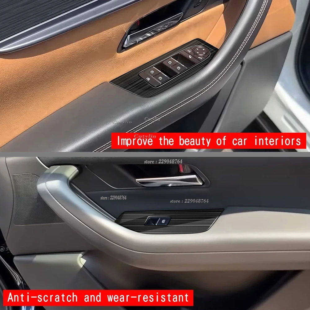 

LHD For Mazda CX-90 CX 90 cX60 CX 60 2024 2025 Steel Side Gear Shift Panel Window Switch Button Door Armrest Panel Cover Trim