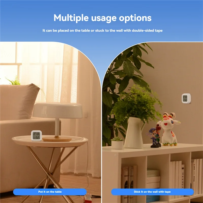 

Горячая распродажа T82C-датчик температуры и влажности Tuya Zigbee с мониторингом приложения в реальном времени и ЖК-дисплеем