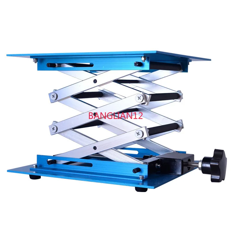 Height-up manual small lift table, aluminum oxidation platform