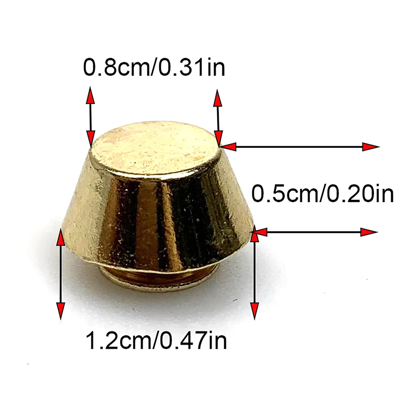 10sets Bucket Shape Bag Feet Base Studs Bottom Wear Protection Rivets Wallet Bag Decor Buttons Leathercraft Parts Accessories