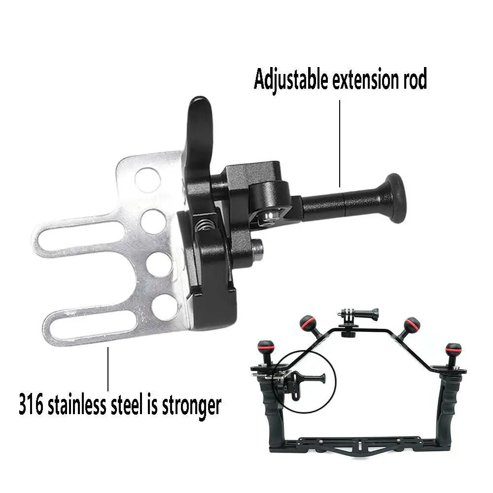 Nitescuba diving handle tray fixture bracket combination set for underwater photography of marine camera housings